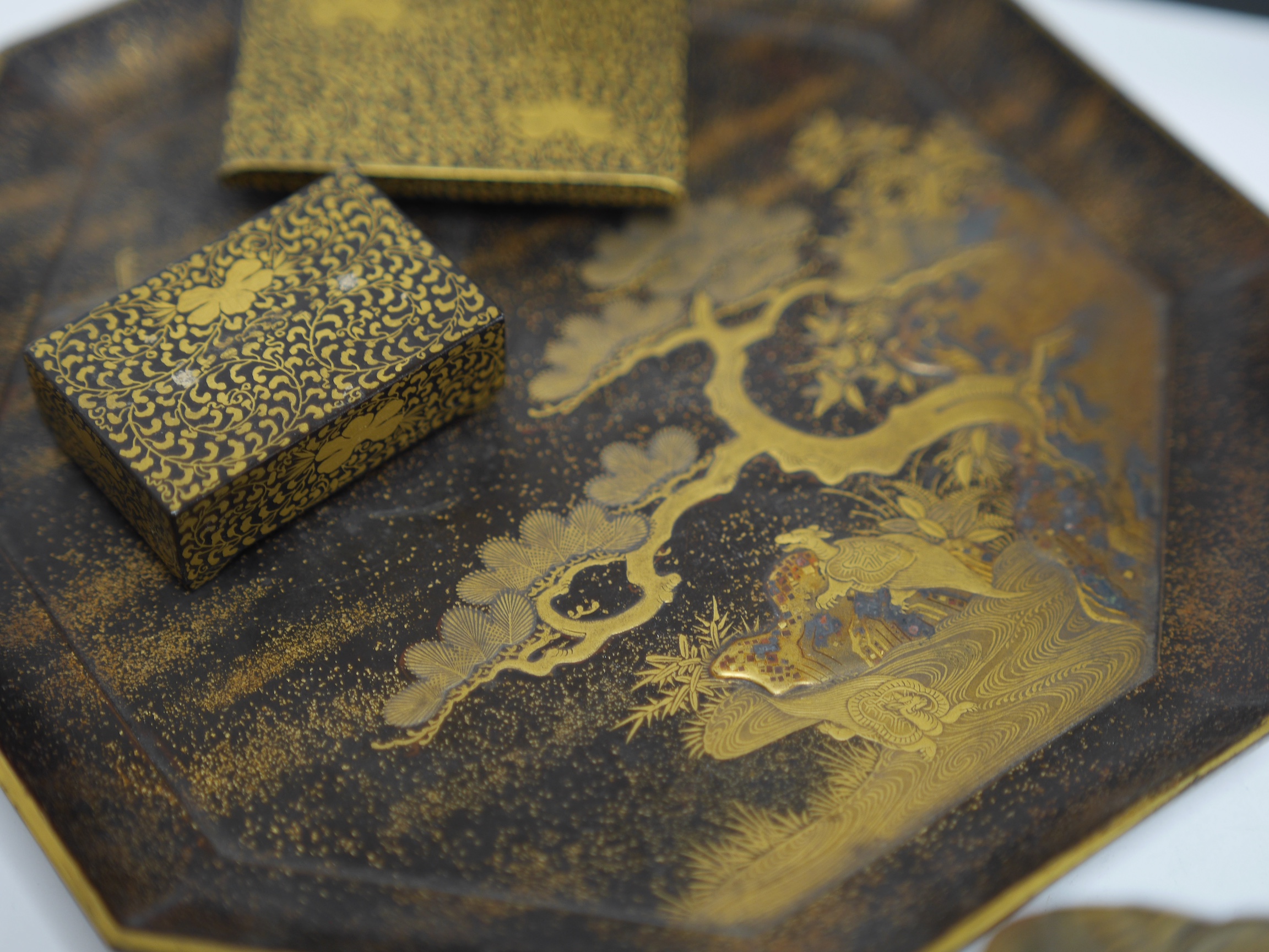 A group of Japanese lacquer wares